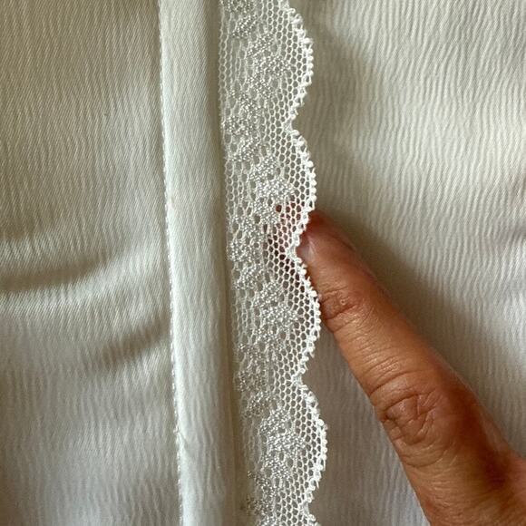 Princess Polly White Lace Trim Front Hook and Eye Crop Tank Top Size 6 Corset - Picture 6 of 8